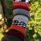 Handmade Multicolor Striped Knit Fingerless Gloves Mittens ArmWarmers Wool Blend 1