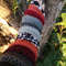 Handmade Multicolor Striped Knit Fingerless Gloves Mittens ArmWarmers Wool Blend 6