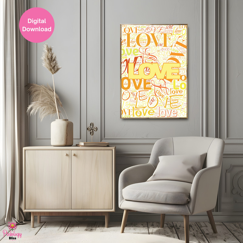 Love Typography Wall Art Citrus Digital Download 4