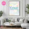 Love Typography Wall Art Pastels Digital Download 2