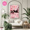 Love Typography Wall Art Red Digital Download 0