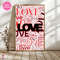 Love Typography Wall Art Red Digital Download 1