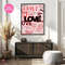 Love Typography Wall Art Red Digital Download 3