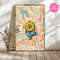 70s Wall Art Wildflower Good Vibes Retro Wall Art Sunshine  Peace Poster Groovy Smiley Flower Boho  1