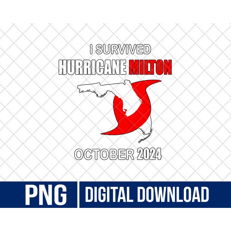 Bundle Hurricane Milton 2024 PNG Files For Sublimation I Survived Hurricane Milton PNG Strong Flori 1