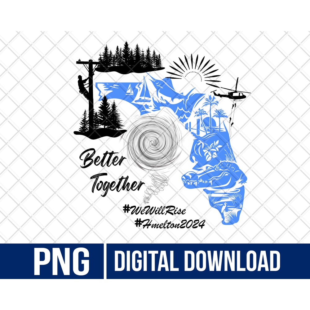Bundle Hurricane Milton 2024 PNG Files For Sublimation I Survived Hurricane Milton PNG Strong Flori 7