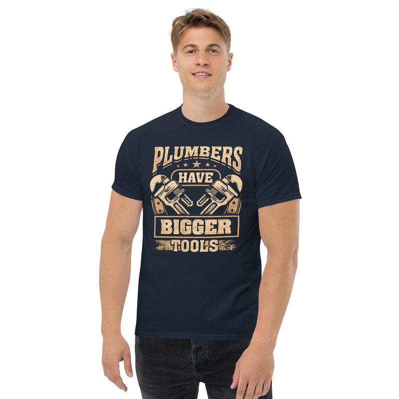 HAPPINESS IS A DAY SPENT PLUMBING Unisex Classic Tee 2
