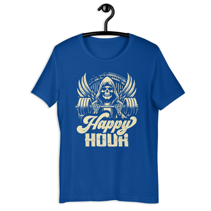 Happy Hour Funny Fitness Gym Workout Unisex Tshirt 4