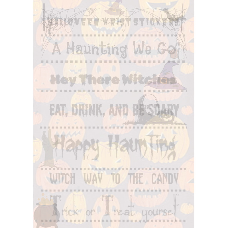 Halloween Wrist Stickers 0
