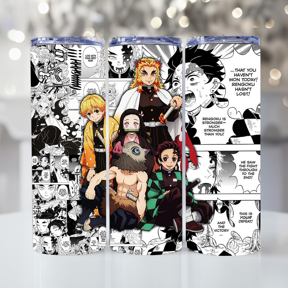 Anime Tumbler Wraps 20 Oz 30 Oz Design Manga Skinny Tumbler 0