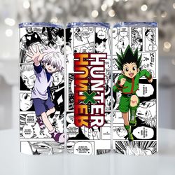 straight 20 oz & 30 oz tumbler wrap | anime tumbler sublimation design | hunter tumbler wraps
