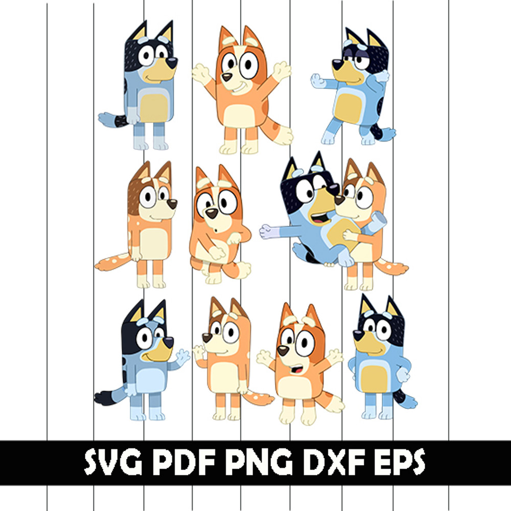 Bluey Svg Bluey Clipart Bluey Png Bluey Vector 0