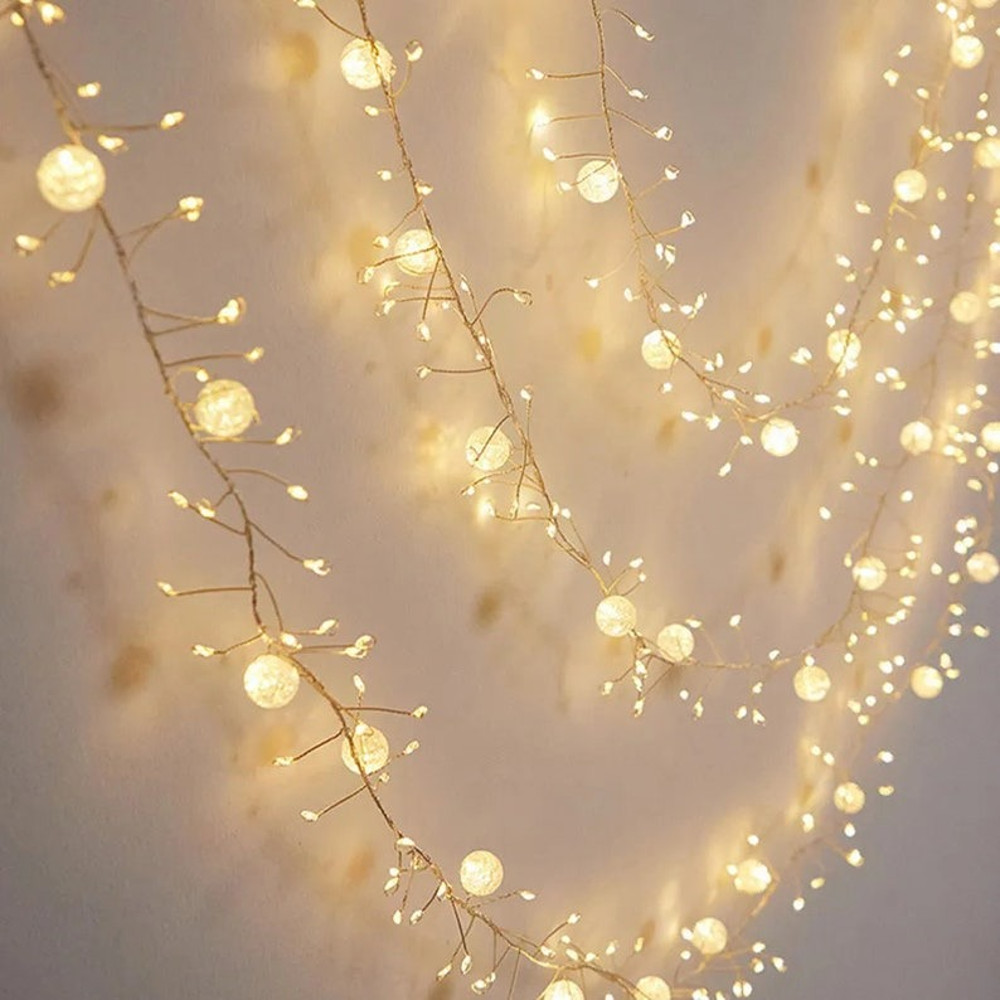 Autumnal Fairy Lights With Crackling Crystals Waterproof Fairy Lights 6 M Long Ideal As Room Decora 1