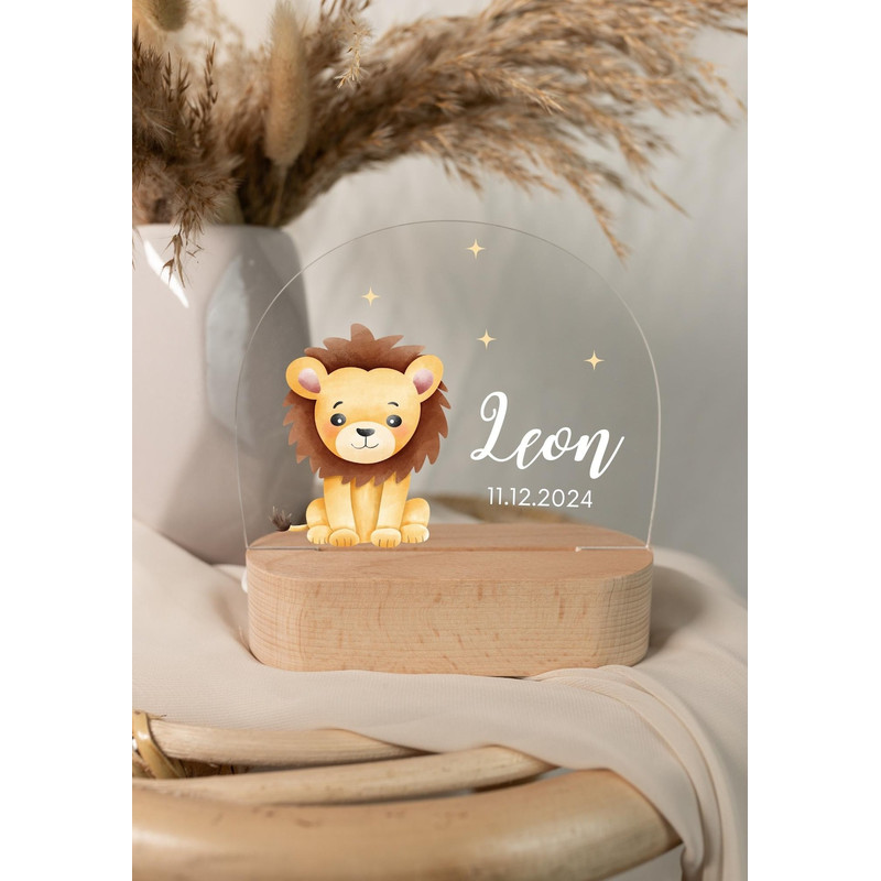 Lion Baby Night Light Night Light Personalized Night Lamp Baby Baby Gift Birth Christening Gift Nig 0