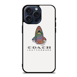 coach shark protect in style for iphone, google pixel & samsung galaxy tough case