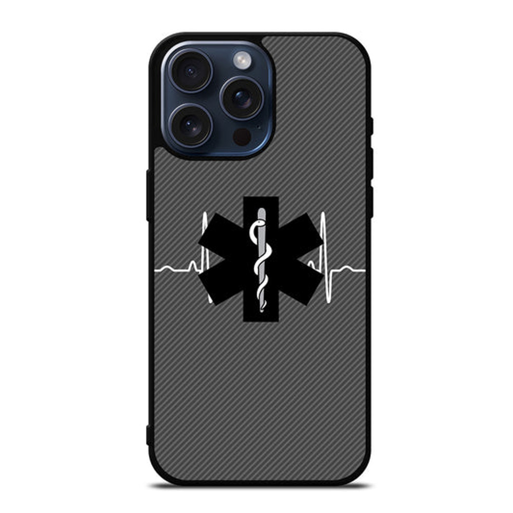 EMT EMS MEDICAL CARBON LOGO Protect In Style For IPhone Google Pixel  Samsung Galaxy Tough Case 0