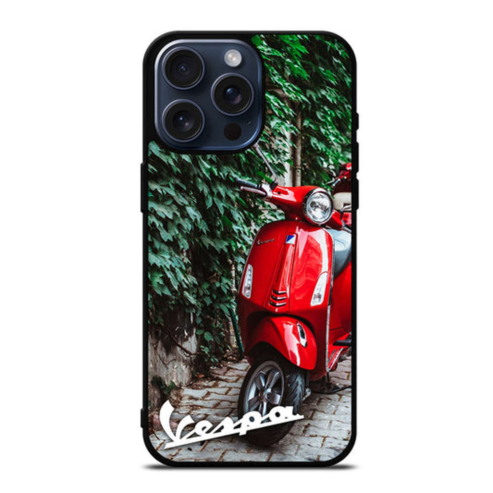 VESPA PIAGGIO RED MOTORCYCLE Protect In Style For IPhone Google Pixel Samsung Galaxy Tough Case 0