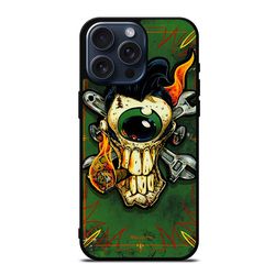 rat fink skull protect in style for iphone, google pixel & samsung galaxy tough cas