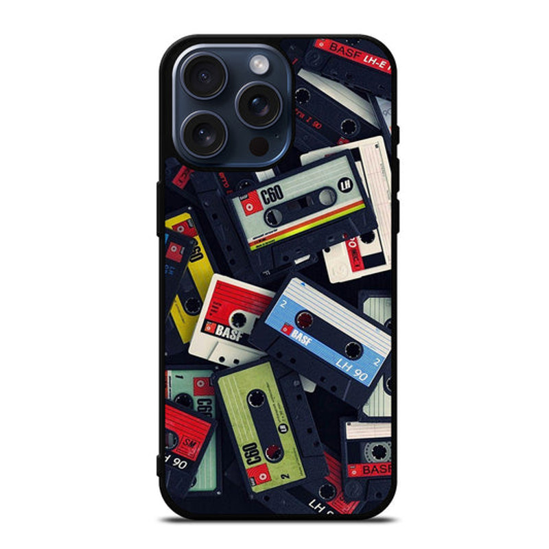 RETRO CASSETTE TAPE PATTERN Protect In Style For IPhone Google Pixel Samsung Galaxy Tough Case 0