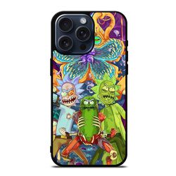 rick and morty cartoon protect in style for iphone, google pixel & samsung galaxy tough case