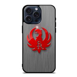 ruger firearm metal logo protect in style for iphone, google pixel & samsung galaxy tough case