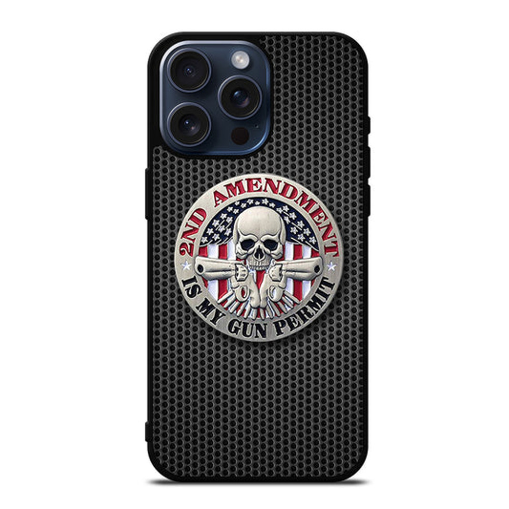 SECOND AMENDMENT AMERICAN GUN METAL LOGO Protect In Style For IPhone Case Google Pixel Case Samsun 0