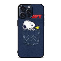 snoopy dog pocket protect in style for iphone case, google pixel case & samsung galaxy tough case