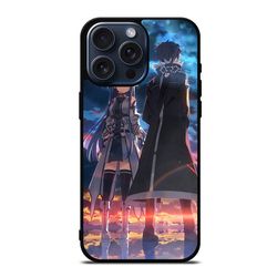 sword art online anime kirito and asuna protect in style for iphone case, google pixel case & samsung galaxy tough case