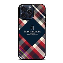 tommy hilfiger logo plaid protect in style for iphone case, google pixel case & samsung galaxy tough case