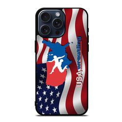 usa wrestling flag logo protect in style for iphone case, google pixel case & samsung galaxy tough case