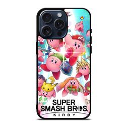 kirby super smash bros game 3 protect in style for iphone case, google pixel case & samsung galaxy tough case