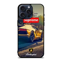 lamborghini yellow car protect in style for iphone case, google pixel case & samsung galaxy tough case