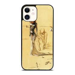 woman with flower salvador dali for iphone case