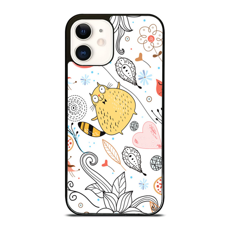 Cat Flower Floral IPhone Case 0