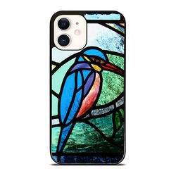 bird stained glass iphone case - stylish & durable phone cover for iphone, samsung galaxy, and google pixel