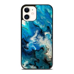 blue abstract watercolor iphone case - stylish & durable phone cover for iphone