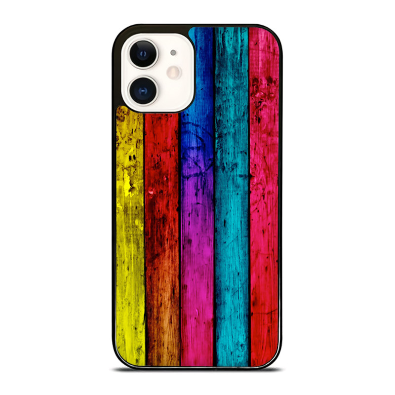 Colored Wood IPhone Case  Stylish  Durable Phone Cover For IPhone Samsung Galaxy And Google Pixel 0