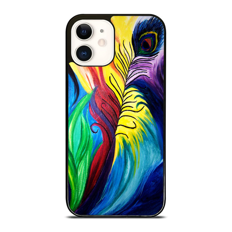 Colorful Peacock Feather IPhone Case  Stylish  Durable Phone Cover For IPhone Samsung Galaxy And Go 0