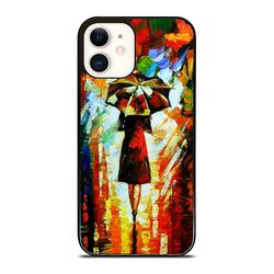 colorful rain oil painting iphone case - stylish & durable phone cover for iphone