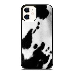 cow skin spot iphone case - stylish & durable phone cover for iphone