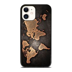 metal steampunk world map iphone case - stylish & durable phone cover for iphone