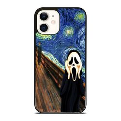 starry night scream iphone case - stylish & durable phone cover for iphone