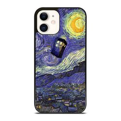 tardis starry night iphone case - stylish & durable phone cover for iphone