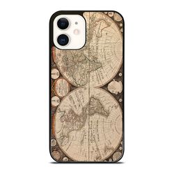 vintage world map iphone case - stylish & durable phone cover for iphone