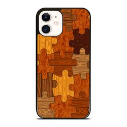 wood puzzle jigsaw iphone case - stylish & durable phone cover for iphone