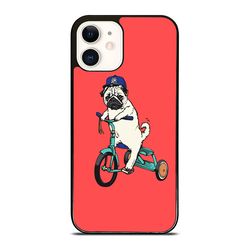 funny pug riding iphone case - stylish & durable phone cover for iphone