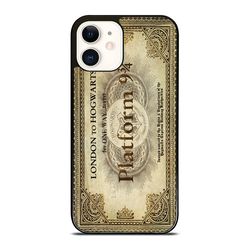 golden platform hogwarts ticket iphone case - stylish & durable phone cover for iphone