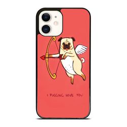 i pug love iphone case - stylish & durable phone cover for iphone