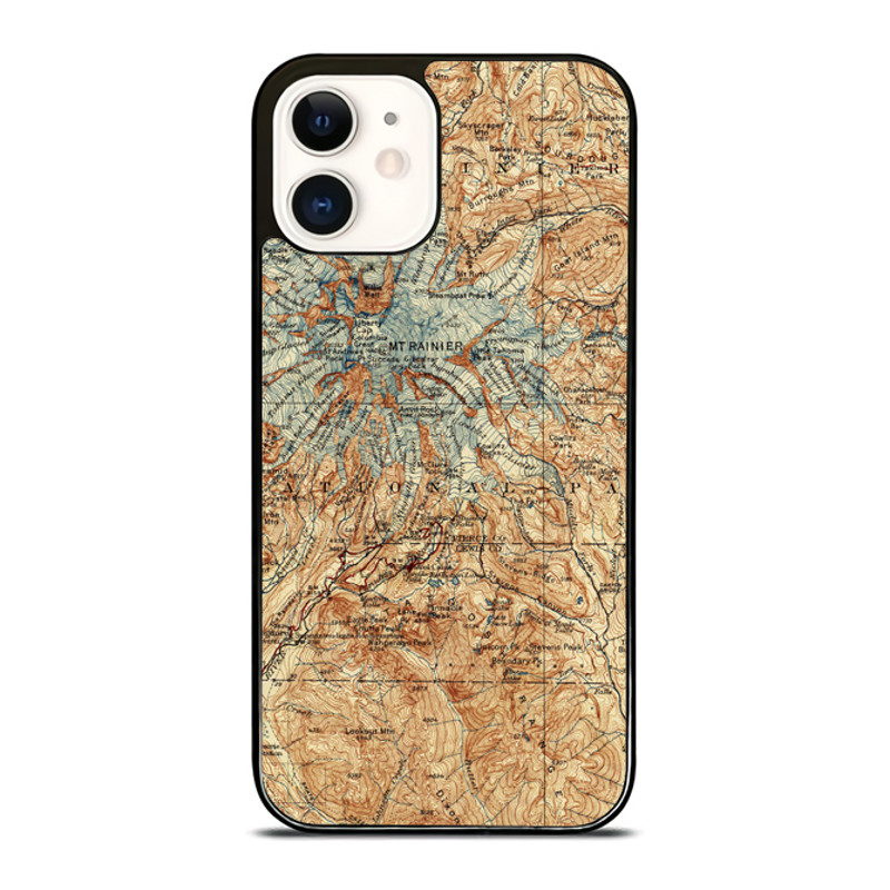 Mount Rainier Map Custom IPhone Case  Personalize Your Style Today 0