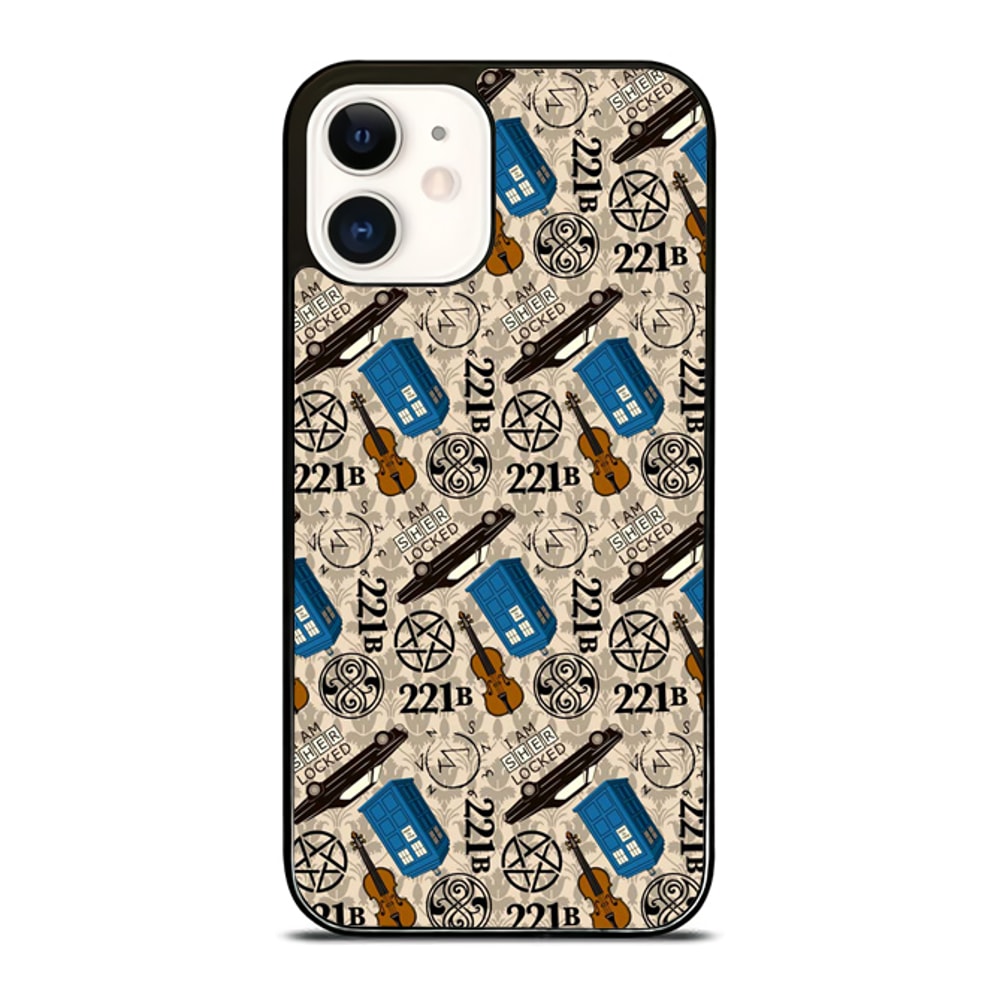 Tardis Sherlock Pattern Custom IPhone Case Personalize Your Style Today 0